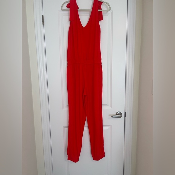 Amanda Uprichard Red Josephina Tracksuit Crimson romper romantic feminine large - Picture 8 of 10